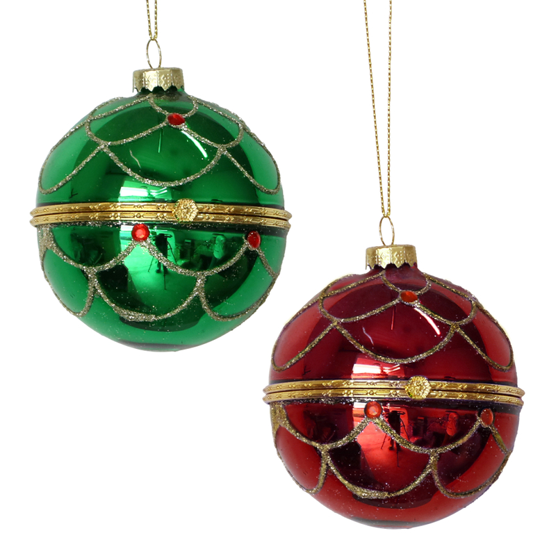 Christmas painted glassball, can be opened, Christmas decoration KMB82003