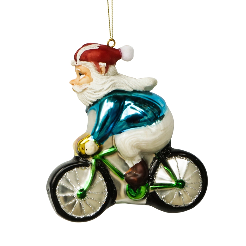 Glass Santa, Christmas glass toys, Christmas decoration KMT81019