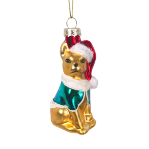 Glass dog ornament, Christmas glass toys, Christmas decoration KMT81022