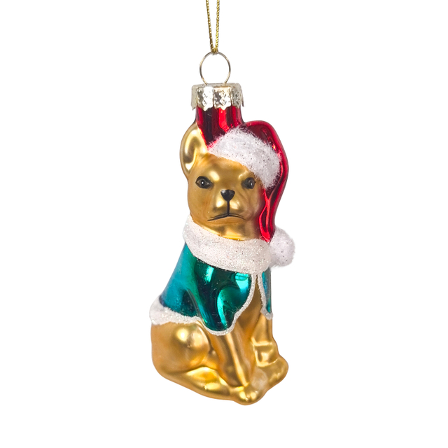 Glass dog ornament, Christmas glass toys, Christmas decoration KMT81022