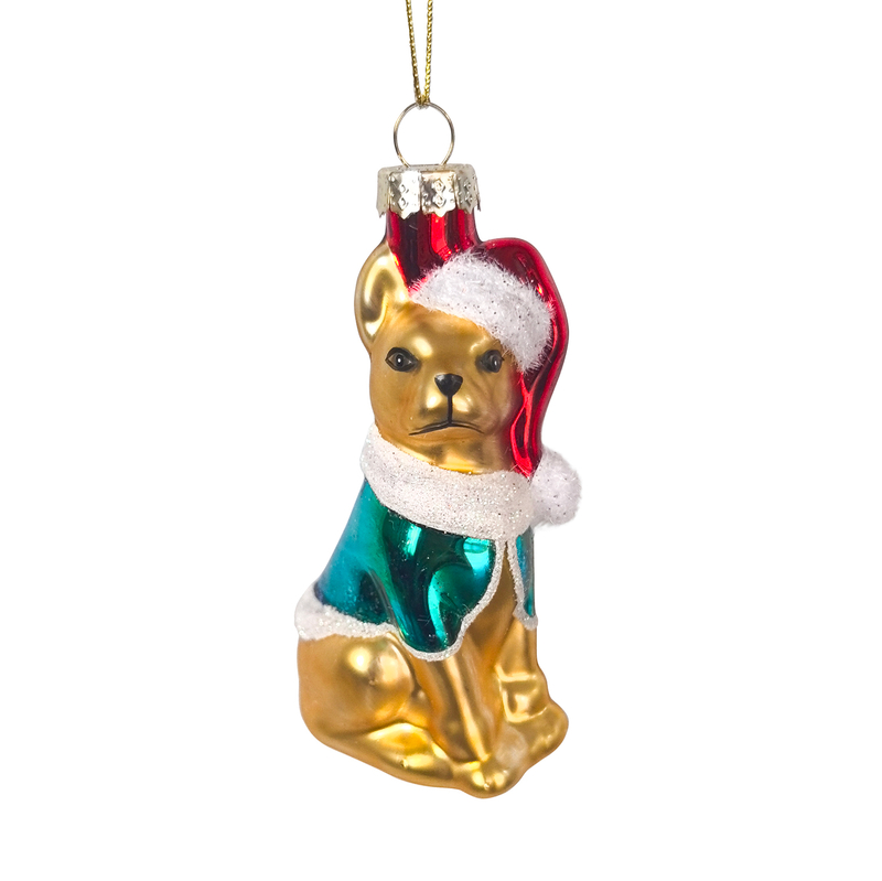 Glass dog ornament, Christmas glass toys, Christmas decoration KMT81022