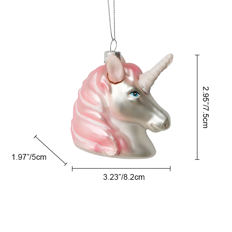 Christmas ornament, glass toy, glass unicorn,Christmas decoration KMT81029
