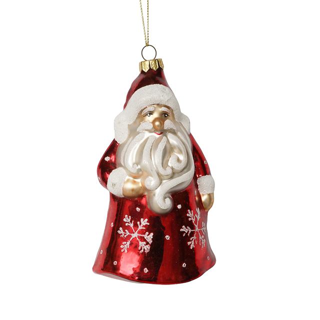 Glass Santa, Christmas glass toys, Christmas decoration KMT81011
