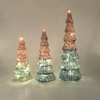 Glass Christmas tree with led lights, glass decoration with LED lights, Christmas decoration KML81012