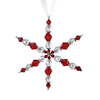 Red crystal snowflakes,Crystal decoration,christmas decoriation KMC84011