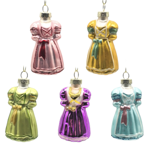 Glass Christmas Ornaments Skirt Charm Pendants for Holiday Christmas decoration KMT81102