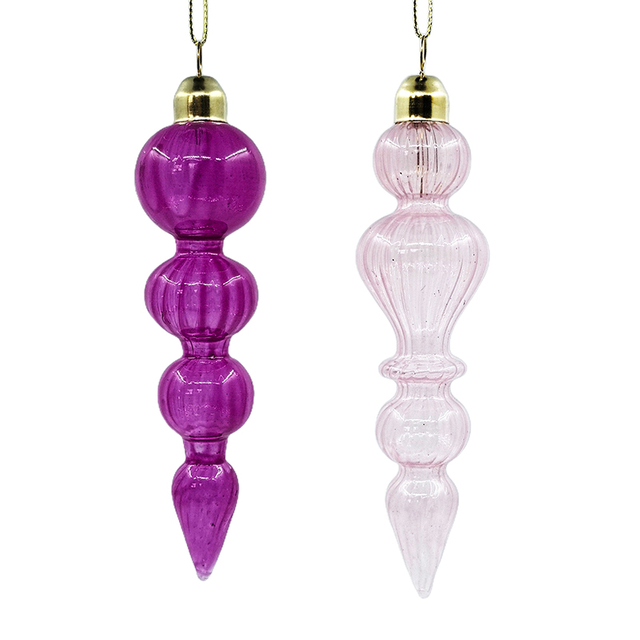 Christmas Special-shaped glass hanging decoration，Christmas decoration KMS60027
