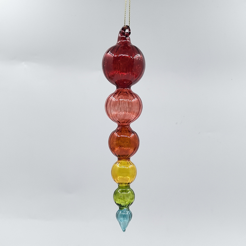 Christmas Special-shaped glass hanging decoration，Christmas decoration KMS60019
