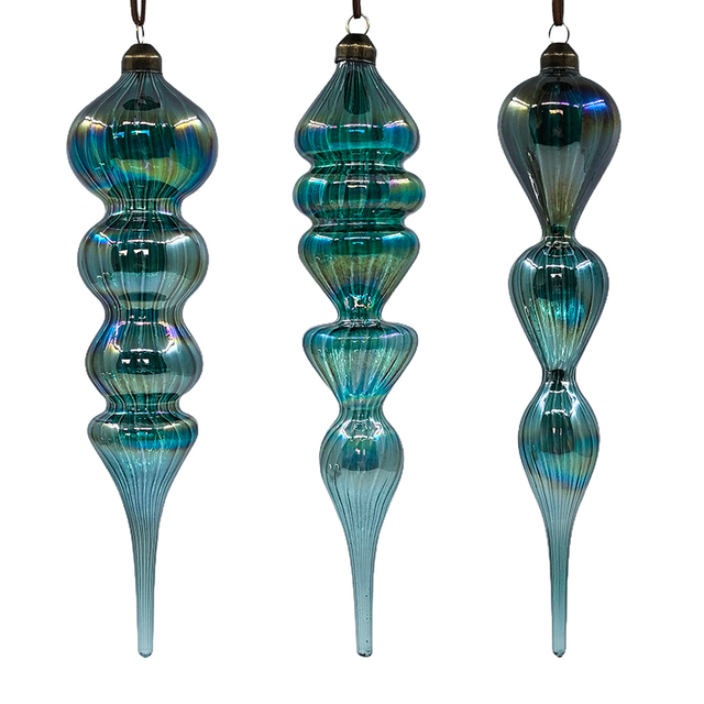 Christmas Special-shaped glass hanging decoration，Christmas decoration KMS60023