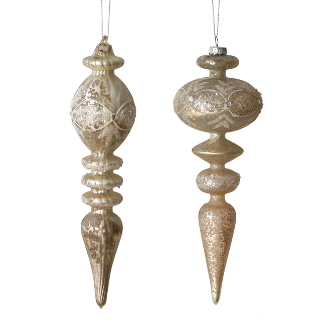 Christmas Special-shaped glass hanging decoration，Christmas decoration KMS60008