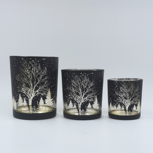 Glass decoration, glass candle holder, candle cup , glass candlestick KMC60010