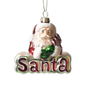 Glass Santa, Christmas glass toys, Christmas decoration KMT81104