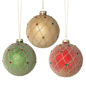 Christmas painted glass ball