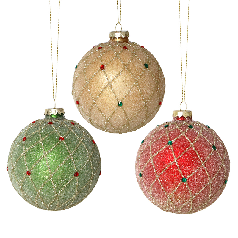 Christmas painted glass ball