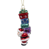 Glass Santa with gifts, Christmas glass toys, Christmas decoration KMT81054