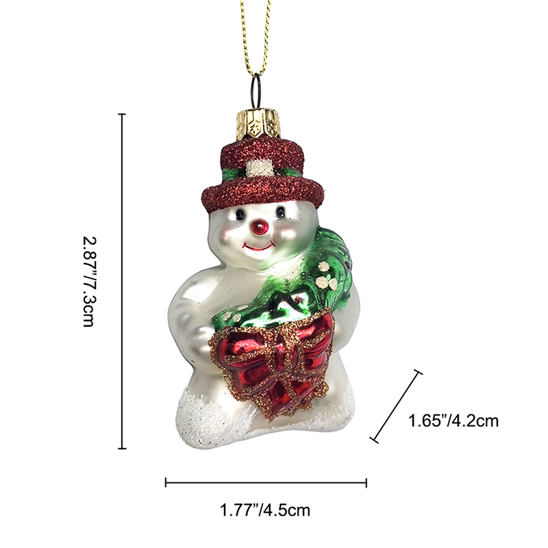 Christmas ornament, glass toy, glass snowman,Christmas decoration KMT81085