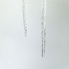 Glass icicle with glitter,Christmas decoration KMI82004