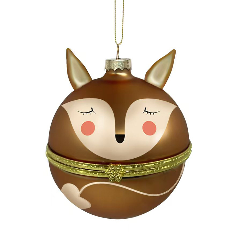 Christmas painted glassball, can be opened, Christmas decoration KMB82005