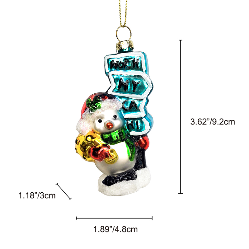 Christmas ornament, glass toy, glass Penguin,Christmas decoration KMT81051