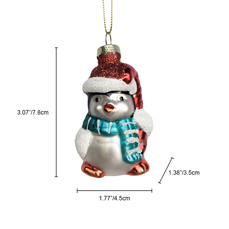 Christmas ornament, glass toy, glass Penguin,Christmas decoration KMT81037