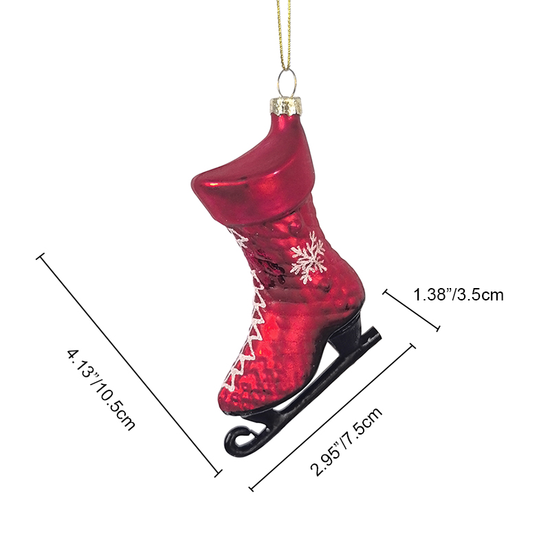 Christmas ornament, glass toy Roller skates,Christmas decoration KMT81025
