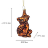 Christmas ornament, glass fox toy,Christmas decoration KMT81026