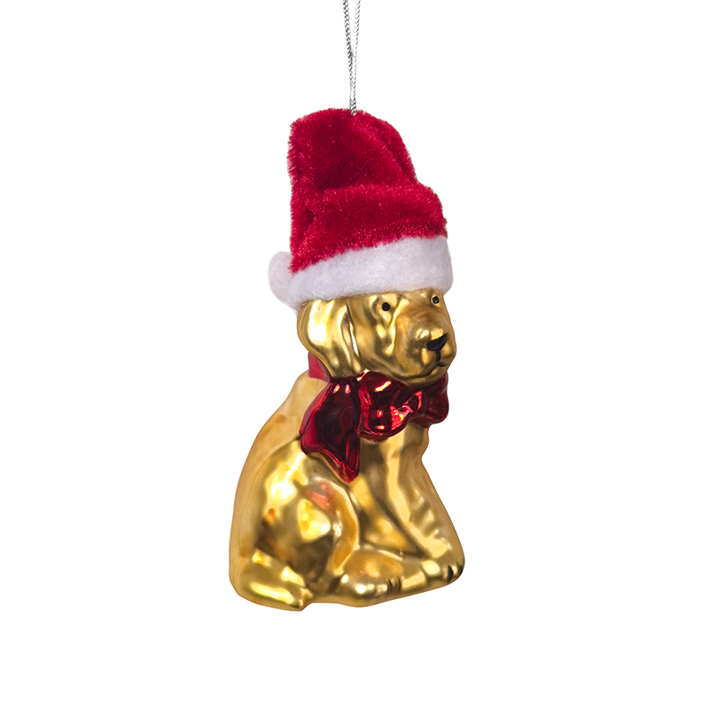 Glass dog ornament, Christmas glass toys, Christmas decoration KMT81021