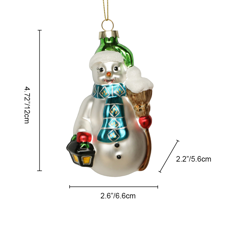 Christmas ornament, glass toy, glass snowman,Christmas decoration KMT81030