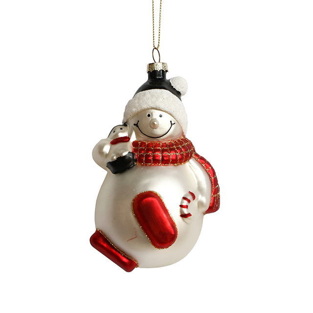 Christmas ornament, glass toy, glass snowman,Christmas decoration KMT81033