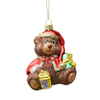 The glass bear ornament, Christmas glass toys, Christmas decoration KMT81044