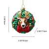 Christmas decoration, glass deer head with garland, glass toys KMT81046