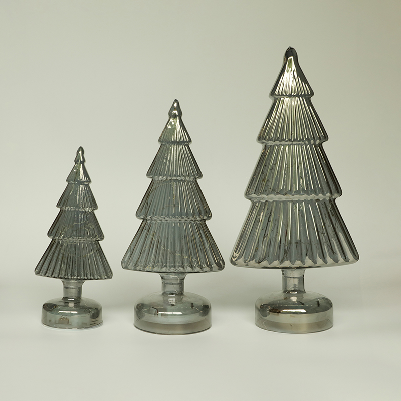 Glass Christmas tree with led lights, glass decoration with LED lights, Christmas decoration KML81008