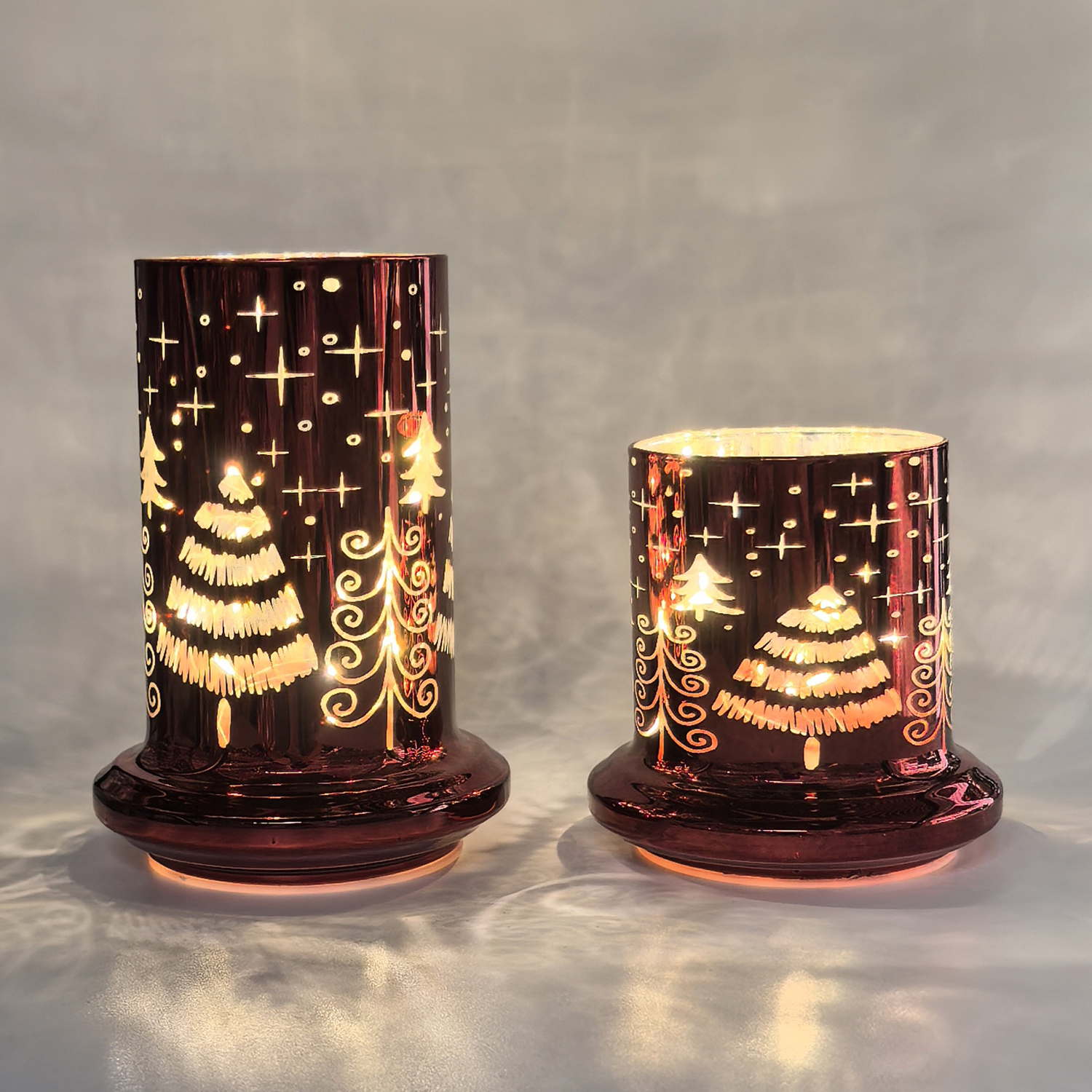 Glass Christmas tree with led lights, glass decoration with LED lights, Christmas decoration KML81027