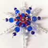 Red crystal snowflakes,Crystal decoration,christmas decoriation KMC84010