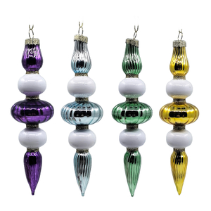 Christmas Special-shaped glass hanging decoration，Christmas decoration KMS60022