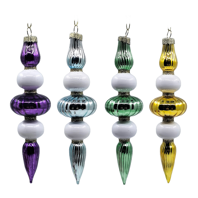 Christmas Special-shaped glass hanging decoration，Christmas decoration KMS60022