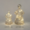 Glass angel with led lights, glass decoration with LED lights, glass toy KML81006