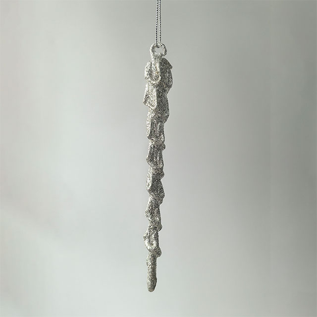 Glass icicle with glitter,Christmas decoration KMI82001