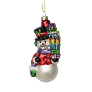 Christmas ornament, glass toy, glass snowman,Christmas decoration KMT81031