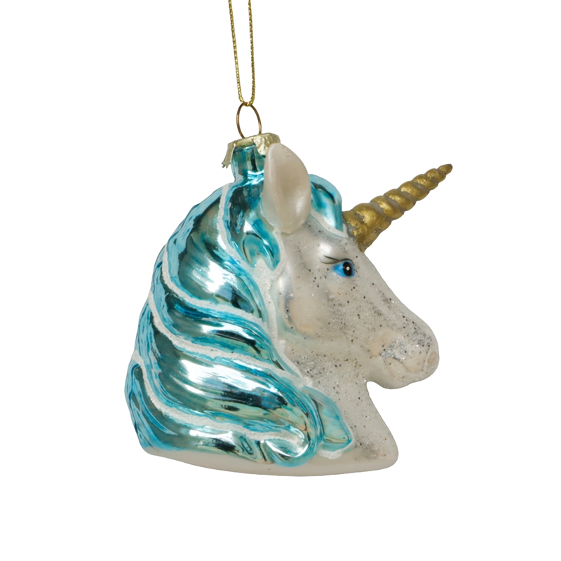 Christmas ornament, glass toy, glass unicorn,Christmas decoration KMT81029