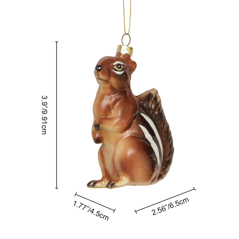 Christmas ornament, glass toy, glass squirrel,Christmas decoration KMT81028