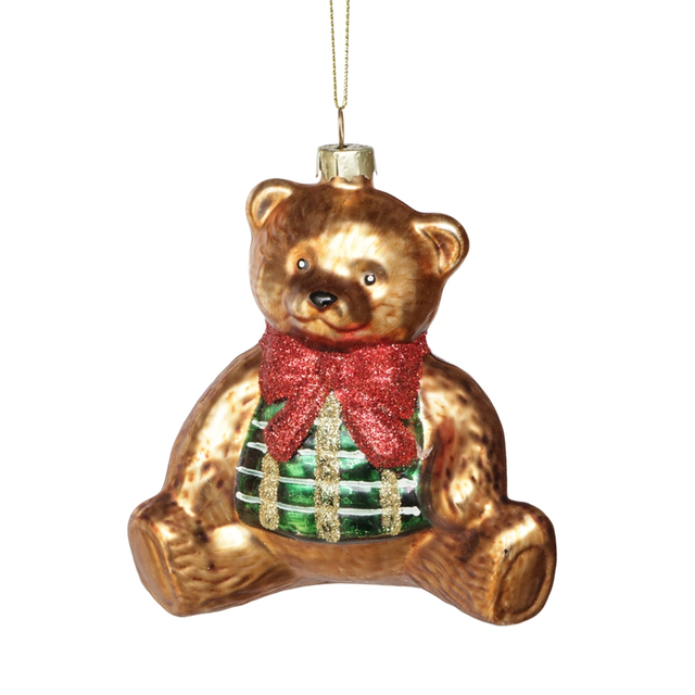 The glass bear ornament, Christmas glass toys, Christmas decoration KMT81063