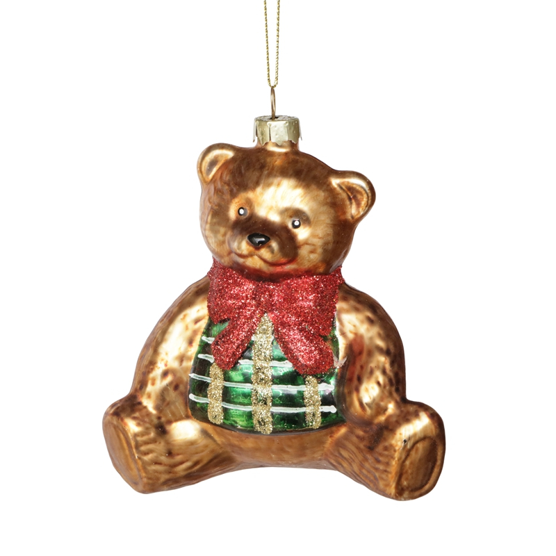 The glass bear ornament, Christmas glass toys, Christmas decoration KMT81063
