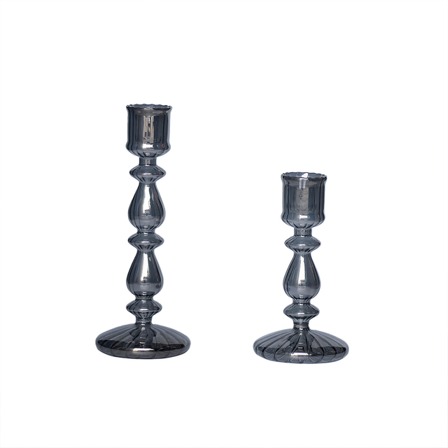 Glass decoration, glass candle holder, glass candlestick KMC60002