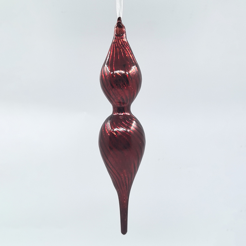 Christmas Special-shaped glass hanging decoration，Christmas decoration KMS60002