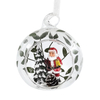 Christmas glass ball with resin decoration inside，Christmas decoration KMB86012