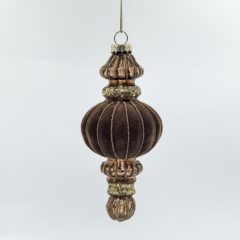 Christmas Special-shaped glass hanging decoration，Christmas decoration KMS60016