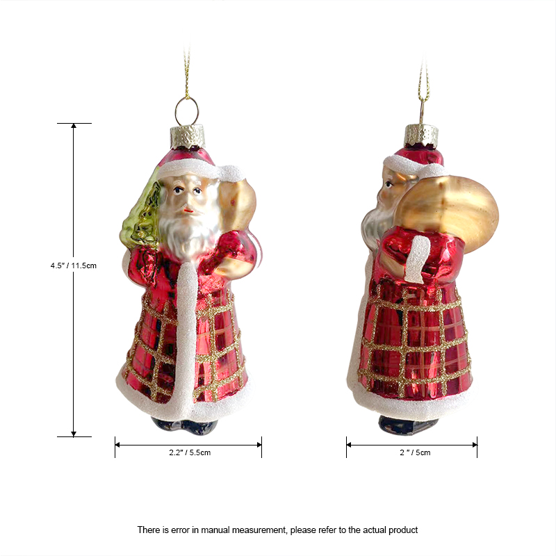 Glass Santa, Christmas glass toys