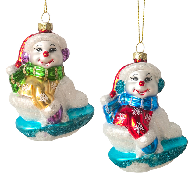 Glass snowman, Christmas glass toys, Christmas decoration KMT81053
