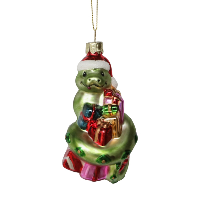 Glass snake ornament, glass toys, Christmas decoration KMT81062